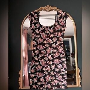 Brat Star floral print mini dress, size M